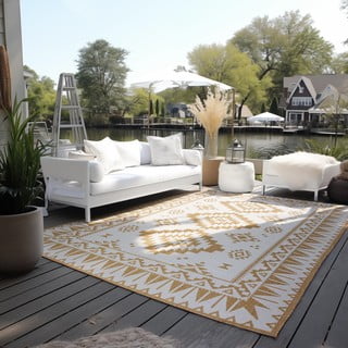 Lauko kilimas ochros spalvos/kreminės spalvos 160x230 cm Gemini – Elle Decoration