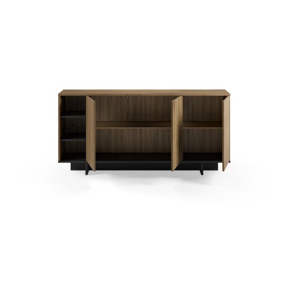 Juodos spalvos/natūralios spalvos spintelė iš ąžuolo 170x80x40 cm Cequoia – Marckeric-image-3