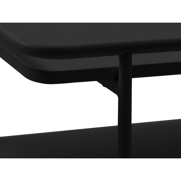 Juodos spalvos iš metalo kavos staliukas 55x110 cm Yuba – Unique Furniture-image-3