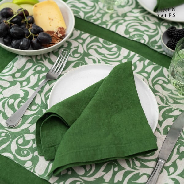 Iš lino servetėlės 2 vnt. 40x40 cm True Green – Linen Tales-image-1