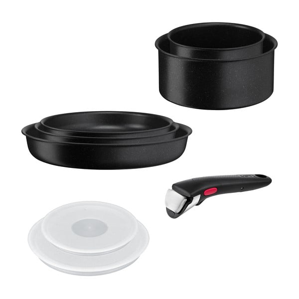 Iš aliuminio puodų rinkiniai 8 vnt. INGENIO Black stone L3998802 – Tefal-image-2
