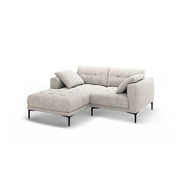 Smėlio spalvos kampinė sofa (su kairiuoju kampu/su gultu) Bemy – Micadoni -image-1