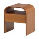 Natūralios spalvos naktinis staliukas su lentynomis Momo – WOOOD