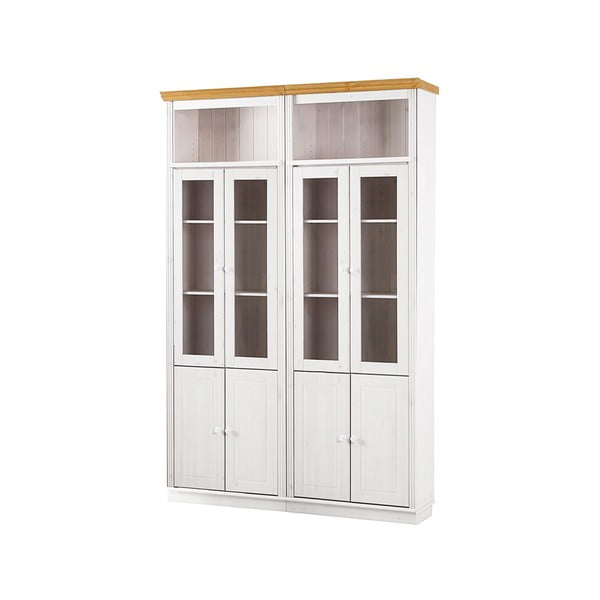 Iš pušies masyvo vitrina baltos spalvos 148x223 cm Anita – Støraa-image-1