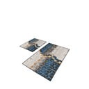 Vonios kilimėliai mėlynos ir pilkos spalvos 2 vnt. 60x100 cm Optic – Mila Home