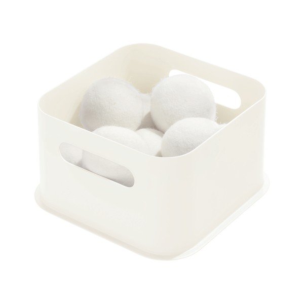 Balta dėžutė su rankenomis iDesign Eco, 21,3 x 21,3 cm-image-1