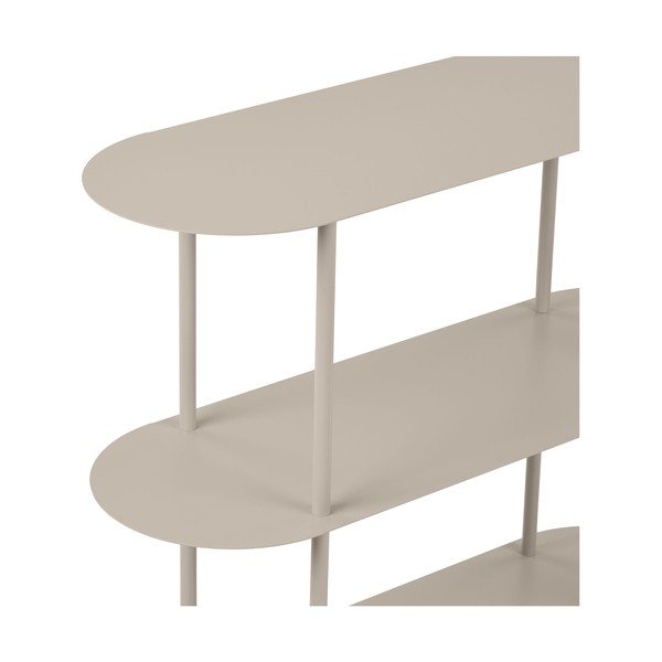 Smėlio spalvos iš metalo pastatoma lentyna 90x81x31 cm Rieti – House Nordic-image-3