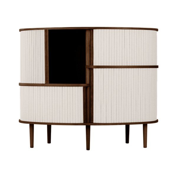 Rudos spalvos/smėlio spalvos spintelė iš ąžuolo su stumdomomis durimis 120x100x50 cm Audacious – UMAGE-image-2