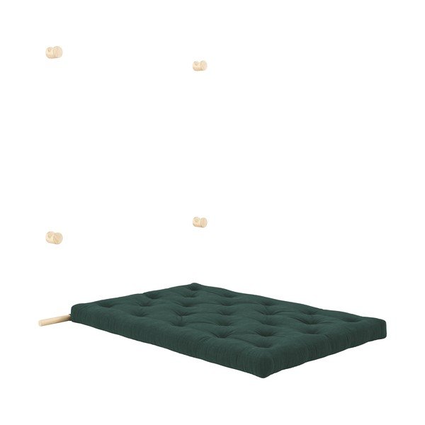 Tamsiai žalios spalvos iš kordinio velveto sulankstoma sofa 135 cm Hooked – Karup Design-image-4