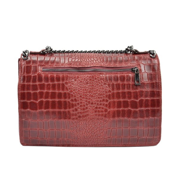 Raudona odinė rankinė Carla Ferreri Chain-image-1