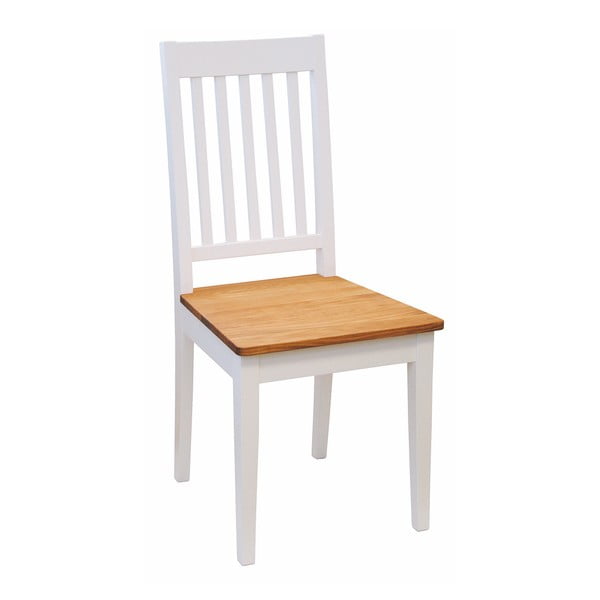 Balto beržo valgomojo kėdė su ąžuoline sėdyne Rowico Ella