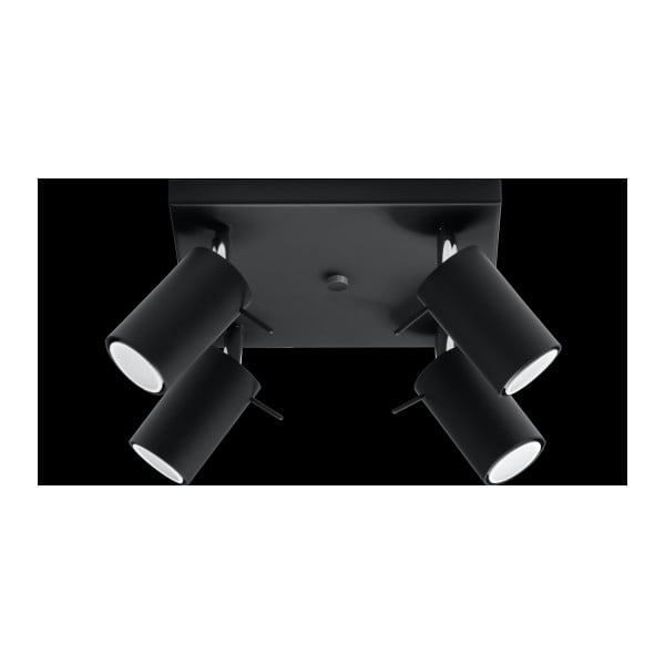 Juodas lubų šviestuvas Sollux Etna-image-2