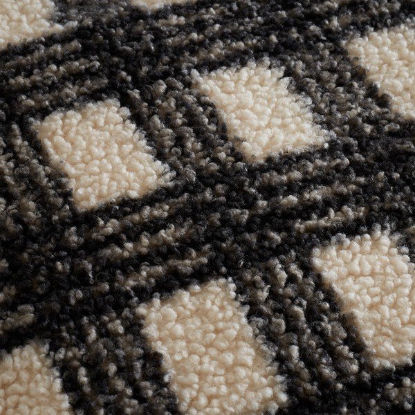 Dvigulė patalynė juodos spalvos/kreminės spalvos iš mikropliušo 200x200 cm Cosy Borg Sherpa – Catherine Lansfield-image-3
