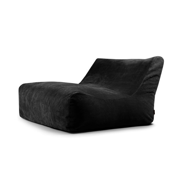 Juodos spalvos iš kordinio velveto sėdmaišis Sofa Lounge – SLOWDOWN