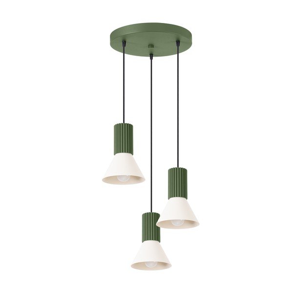 Žalios spalvos iš metalo kabantis šviestuvas ø 30 cm Niru – Sollux