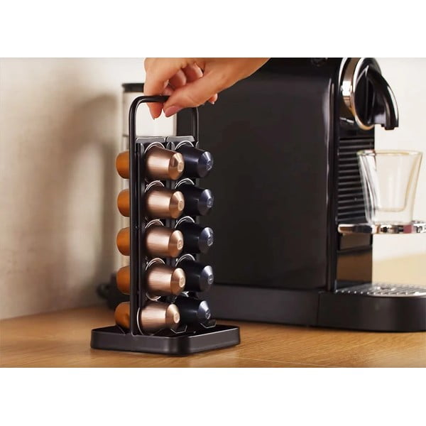 Juodos spalvos kavos kapsulių laikiklis Online – Tescoma-image-1