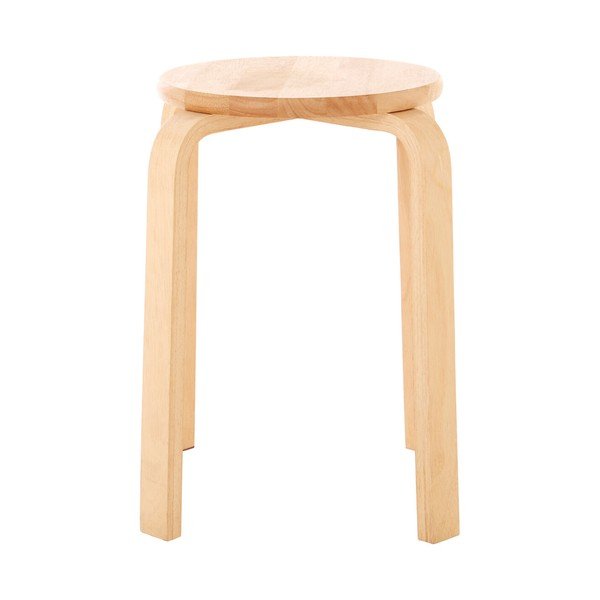 Natūralios spalvos iš kaučiukmedžio masyvo taburetė Heva – Premier Housewares-image-2