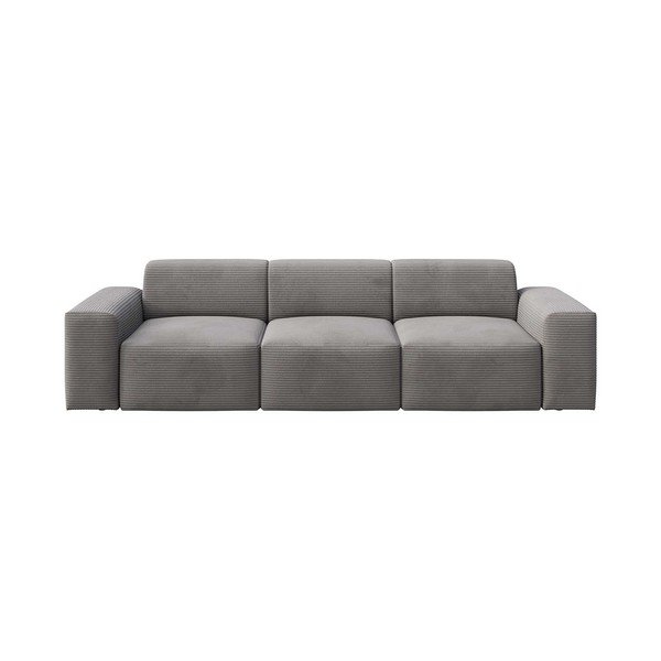 Pilkos spalvos iš kordinio velveto sofa 285 cm Villet – Rodier