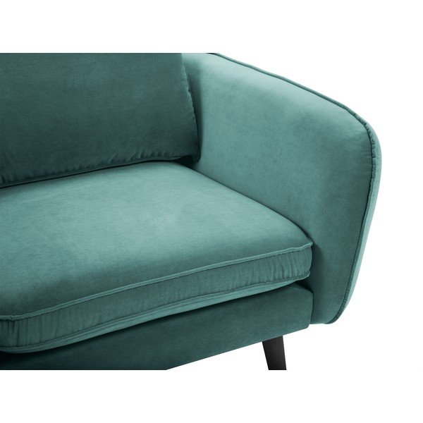 Smaragdo spalvos krėslas su juodomis kojomis Kooko Home Lento-image-4