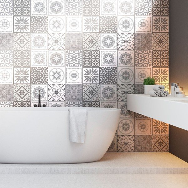 12 sieninių lipdukų rinkinys Ambiance Cement Tiles Shades of Gray Cordoba, 10 x 10 cm-image-3
