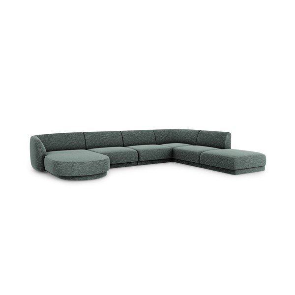 Tamsiai žalia kampinė sofa (dešinysis kampas) Miley - Micadoni Home-image-3