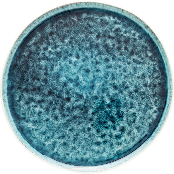 Mėlyna akmens masės lėkštė Kare Design Mustique, ⌀ 27 cm