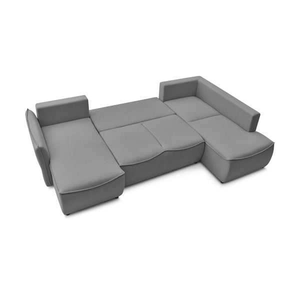 Sulankstoma kampinė sofa šviesiai pilkos spalvos (su dešiniuoju kampu) Leon – Bobochic Paris-image-4