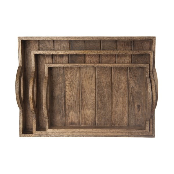 Iš medienos padėklas serviravimo padėklas 30.5x40.5 cm Mango – Orion-image-4