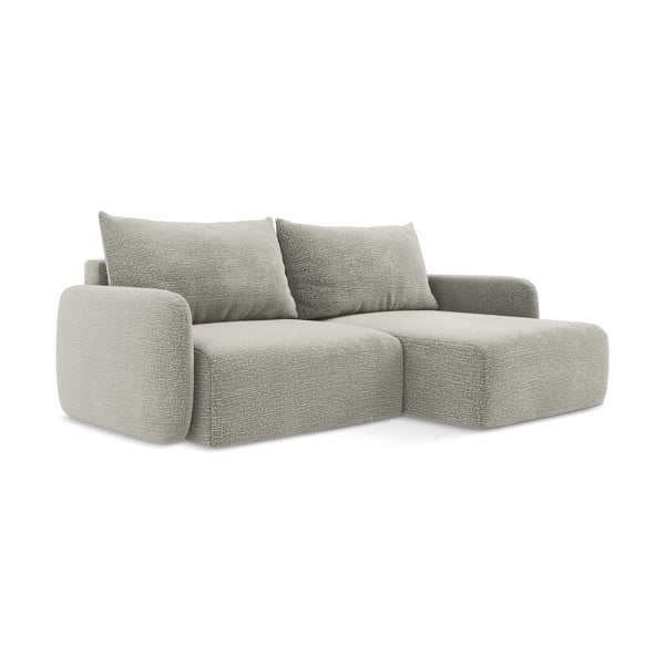 Šviesiai pilkos spalvos sulankstoma/su sandėliavimo vieta kampinė sofa (su dešiniuoju kampu) Kalena – Makamii-image-3