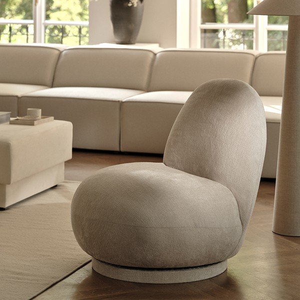 Iš boucle krėslas baltos spalvos Chuck – Micadoni Home-image-1