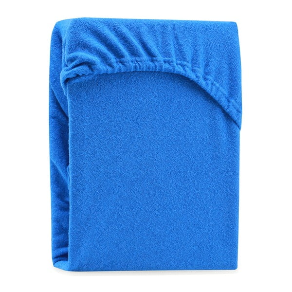 AmeliaHome Ruby Siesta mėlyna elastinga paklodė dvivietei lovai, 200/220 x 200 cm