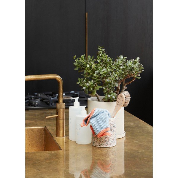 Mėlynas medvilninis rankšluostis Hübsch Thea, 30 x 30 cm-image-1