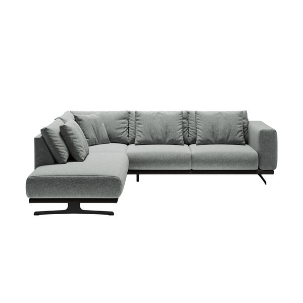 Šviesiai pilka kampinė sofa Devichy Caulus, kairysis kampas-image-2
