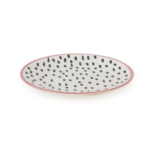 6 keraminių desertinių lėkščių rinkinys My Ceramic Brush Dots, 20 cm-image-2