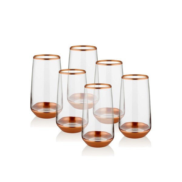 6 stiklinių rinkinys Mia Glam Bronze, 380 ml-image-1