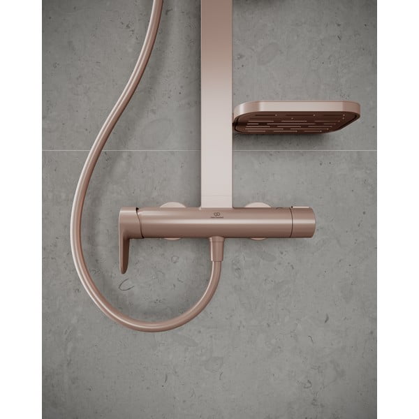 Dušo komplektas iš metalo šviesiai rožinės spalvos 111 cm ALU+ – Ideal Standard-image-1