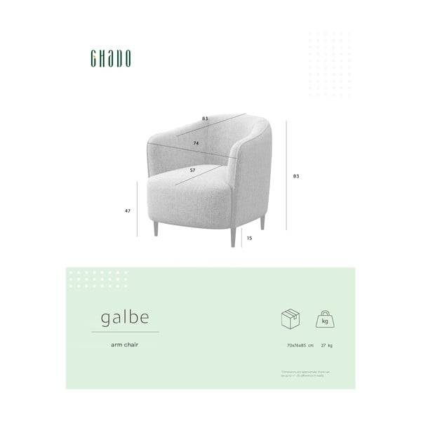 Krėslas rožinės spalvos Galbe – Ghado-image-4