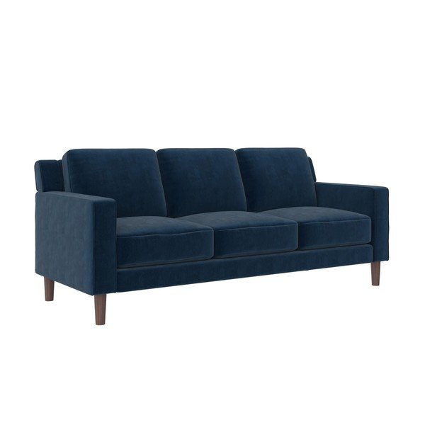 Iš velveto sofa mėlynos spalvos 83 cm Brynn – Støraa-image-1