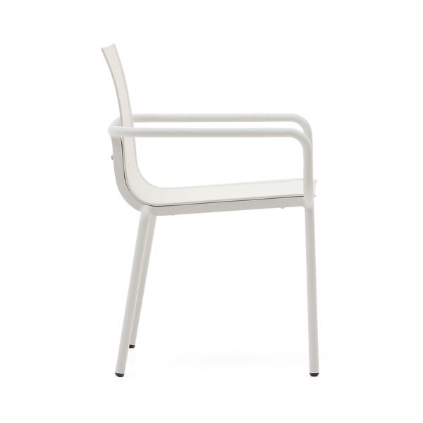 Metalinė sodo kėdė baltos spalvos Galdana – Kave Home-image-2