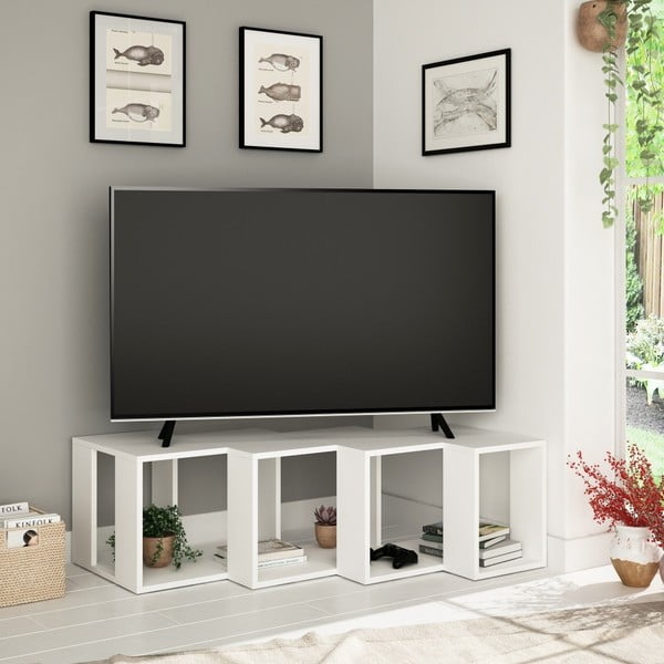 Baltas TV staliukas "Cons Extra White-image-1