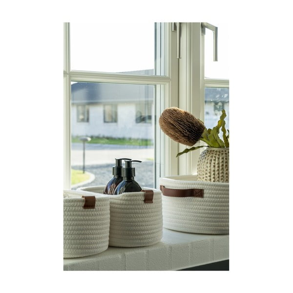 Iš tekstilės krepšiai voniai 3 vnt. 35x25x13 cm Jarana – House Nordic-image-2
