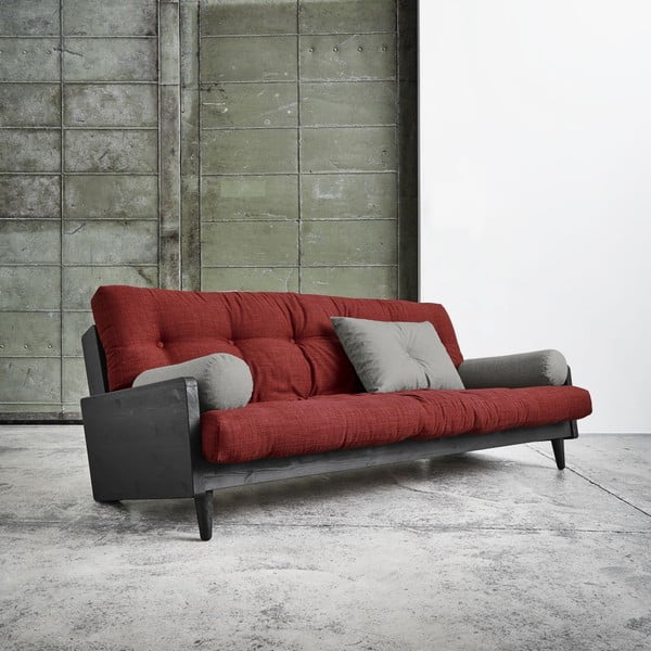 Sofa-lova "Karup Indie" juoda/raudona/žalvario pilka