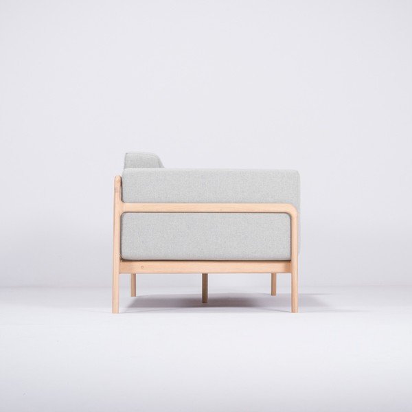 Mėlynai pilka sofa su ąžuolo konstrukcija Gazzda Fawn, 180 cm-image-2