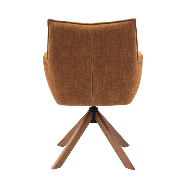 Oranžinės spalvos iš audinio valgomojo kėdžių komplektas 2 vnt. Marilla – Unique Furniture-image-3