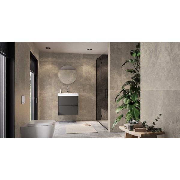 Antracito spalvos matinis pakabinama spintelė po kriaukle 61x65 cm Bodera – Germania-image-2