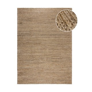 Rankų darbo iš kenafo kilimas natūralios spalvos 120x170 cm Drew Border – Flair Rugs