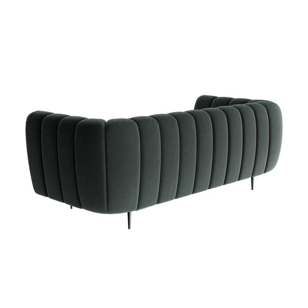 Tamsiai pilka aksominė sofa Ghado Shel, 210 cm-image-3