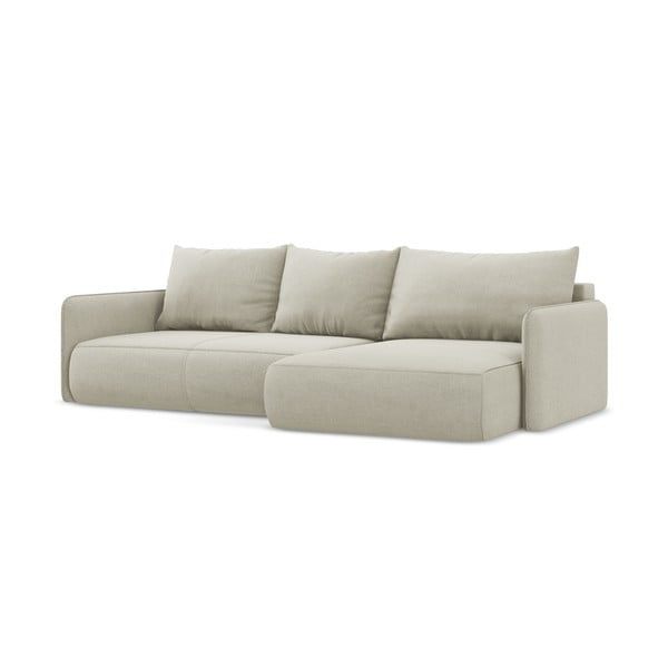 Kreminės spalvos sulankstoma/su sandėliavimo vieta kampinė sofa (su dešiniuoju kampu) Nanea – Makamii-image-3