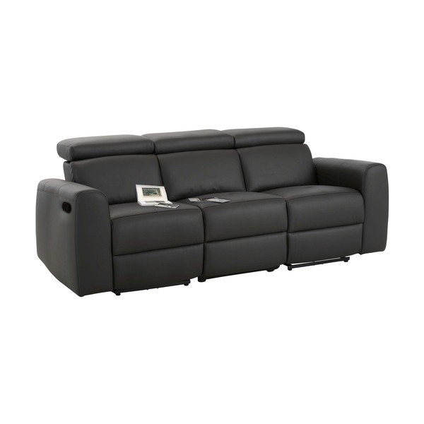 Iš dirbtinės odos sofa rudos spalvos 216 cm Capena – Støraa-image-2