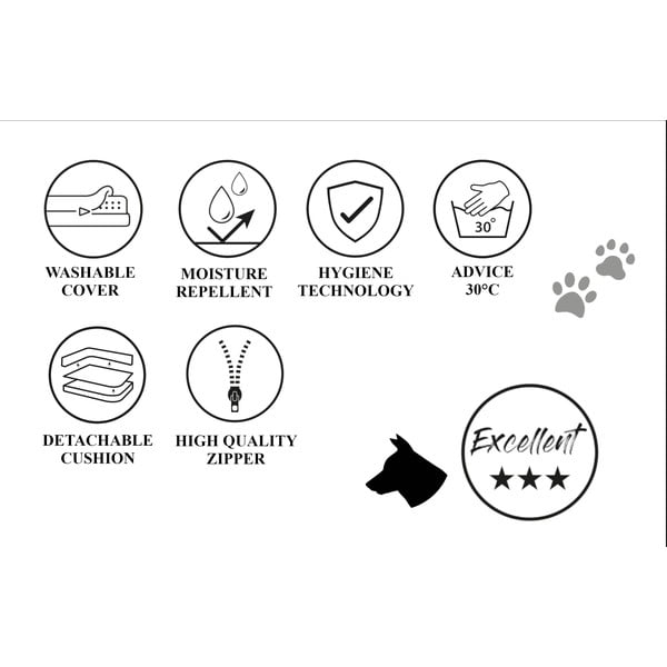 Sėdynės užvalkalas tamsiai pilkos spalvos šuniui 90x80 cm – Madison-image-4